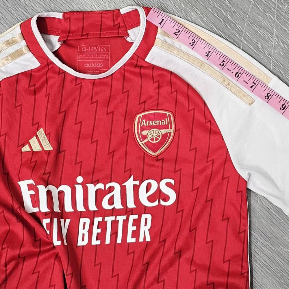 Adidas Arsenal FC Home Jersey 2023-24 Youth Size 13-14Y Red Gold Soccer Shirt - Picture 7 of 13